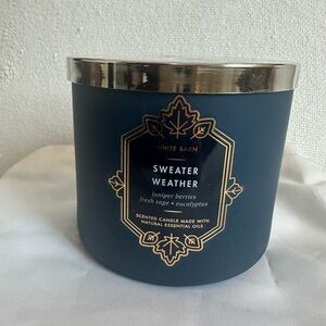 White Barn Sweater Weather Scented Candle - Blue
